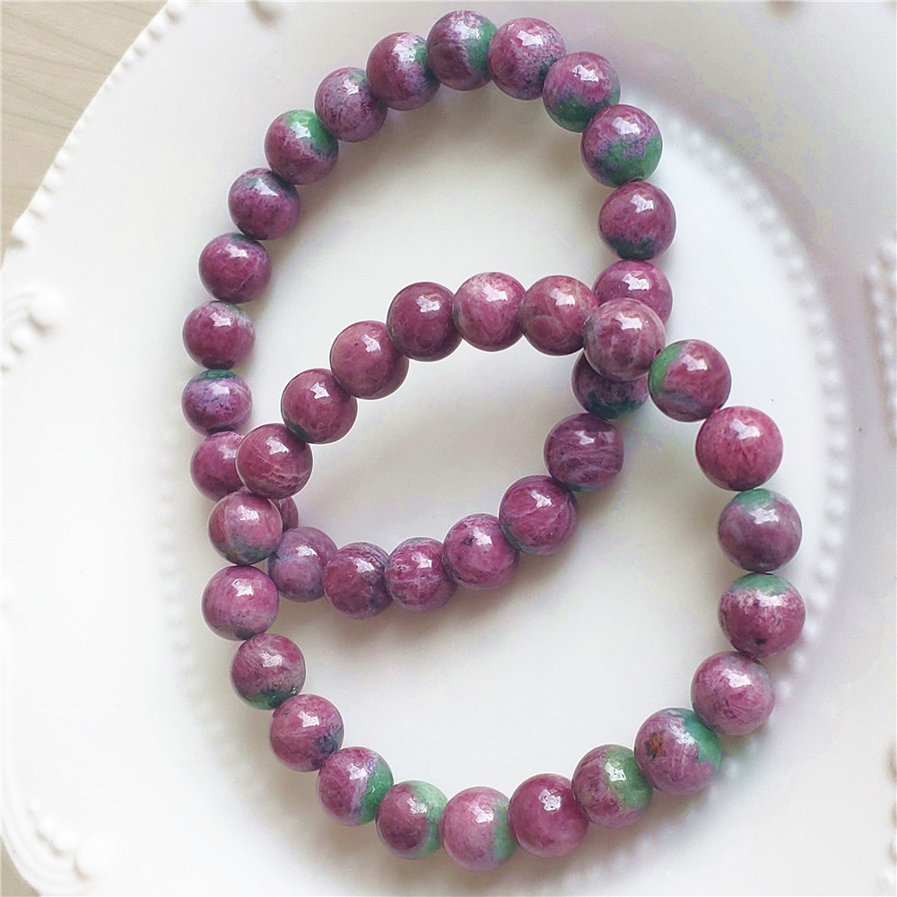 Gemstone Bracelet Healing - سوار من حجر الياقوت الأحمر الطبيعي،