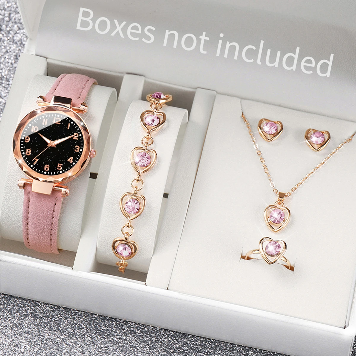 Mystery Jewelry Jar Watches - 5/6 قطع ساعات نسائية عصرية بحزام