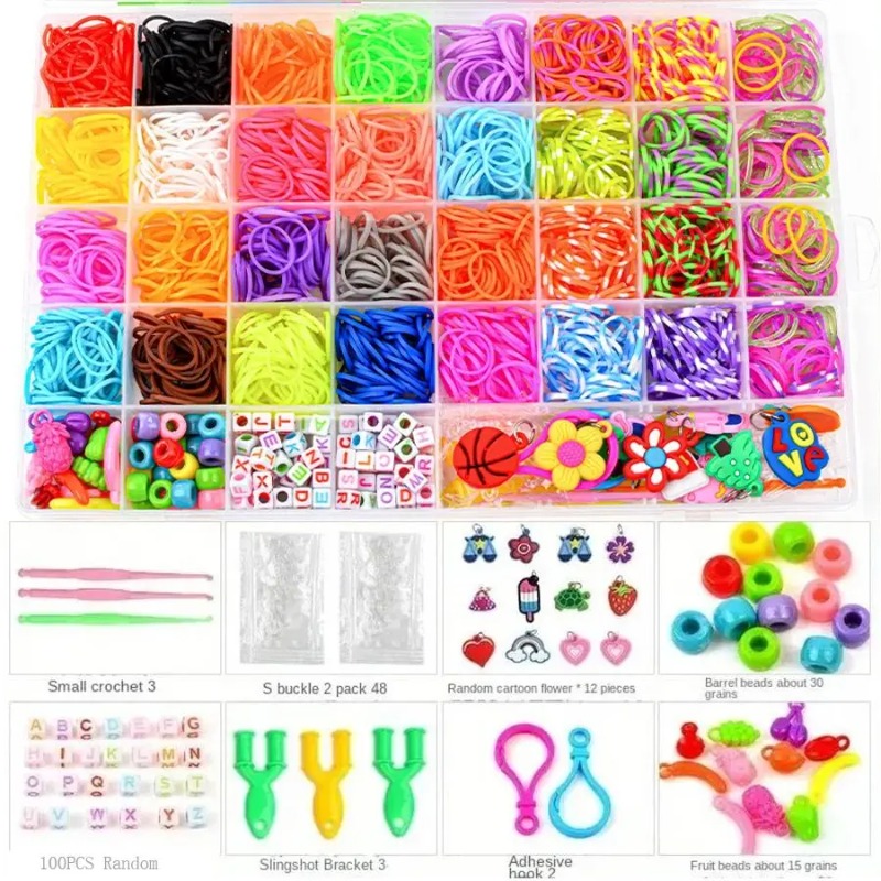 Charm Bracelet Beads - 4300 قطعة+ من أربطة المطاط الملونة
