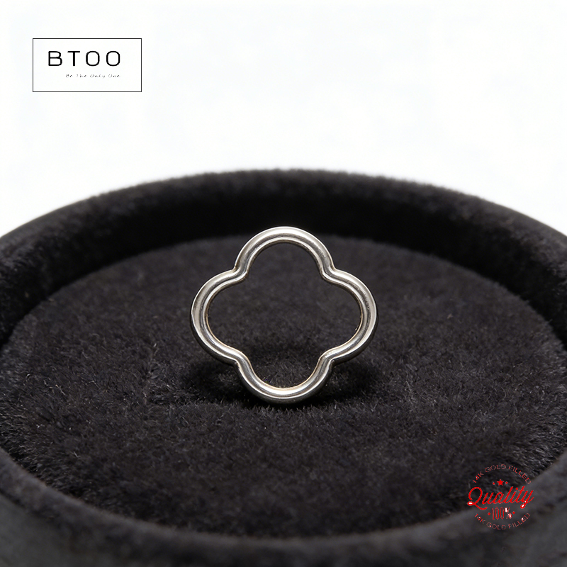 Sterling Silver Ring - وصلات وقلادات على شكل زهرة من