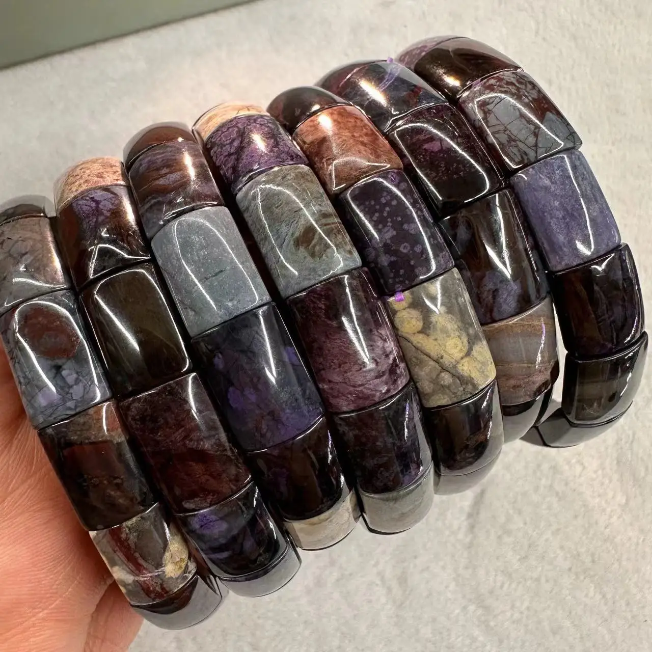 Gemstone Bracelet Healing - AAA الطبيعية Sugilite سوار 10*13 مللي
