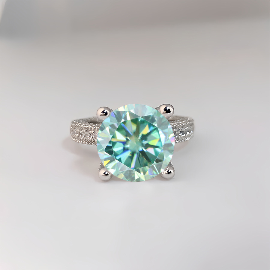 5 قيراط مويسانيتي حقيقي خواتم  - مراجعة Sterling Silver Ring وسعره
