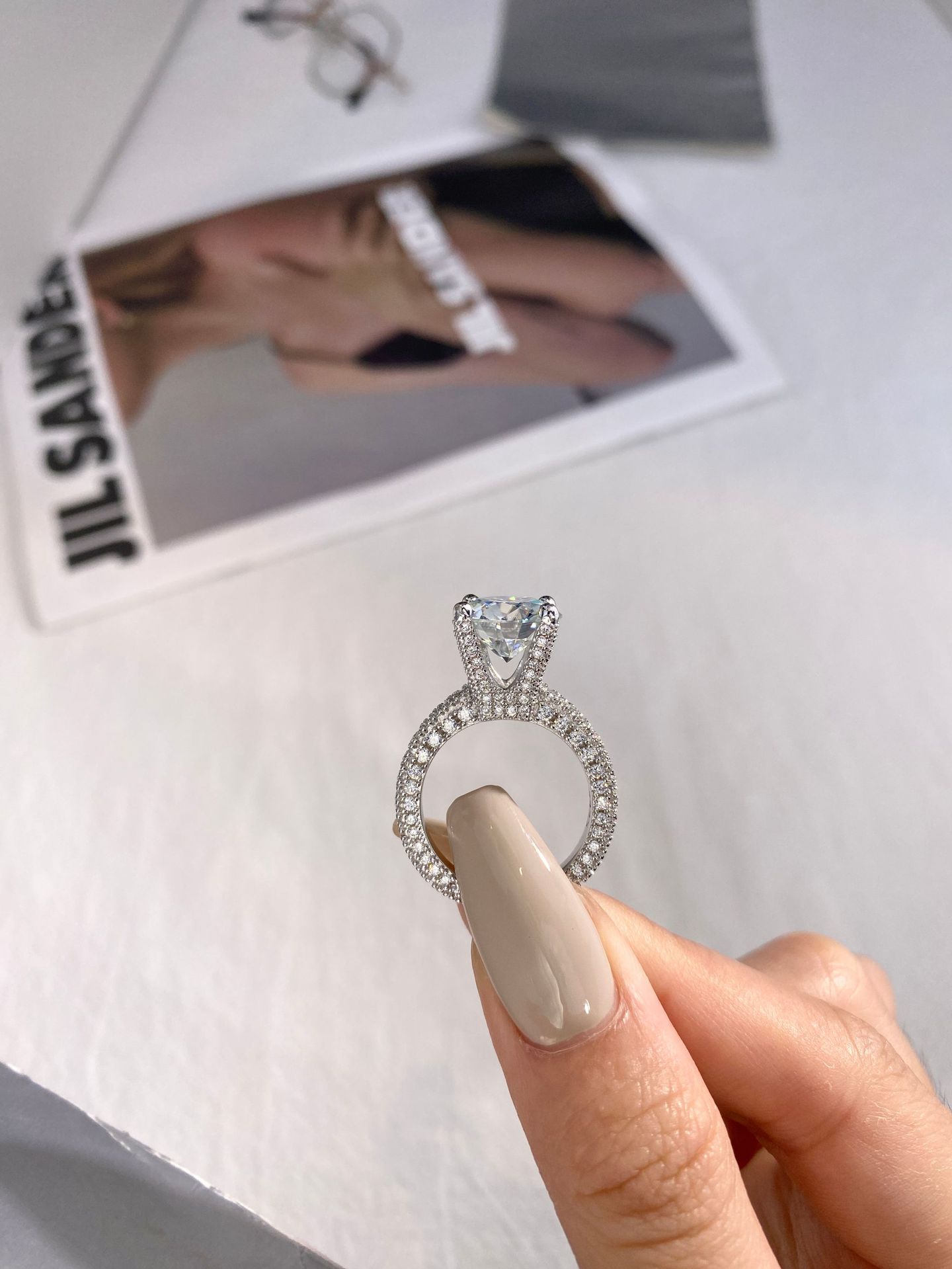 5 قيراط مويسانيتي حقيقي خواتم  - مراجعة Sterling Silver Ring وسعره