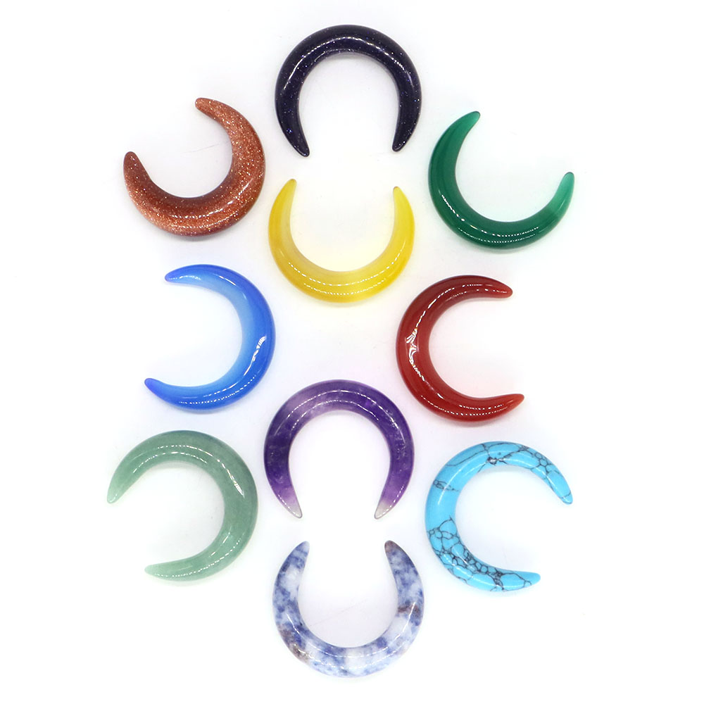 30 مللي متر الهلال القمر شكل ا - مراجعة Gemstone Bracelet Healing وسعره