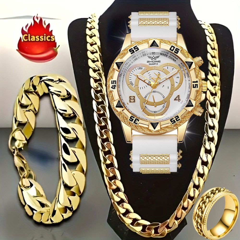 طقم فاخر للرجال مكون من 4 قطع، - مراجعة Mystery Jewelry Jar Watches وسعره