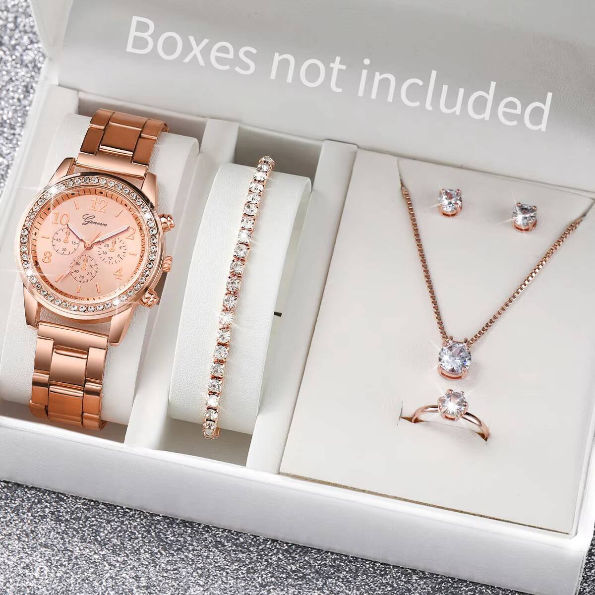 6 قطع/مجموعة ساعات نسائية أنيق - مراجعة Mystery Jewelry Jar Watches وسعره
