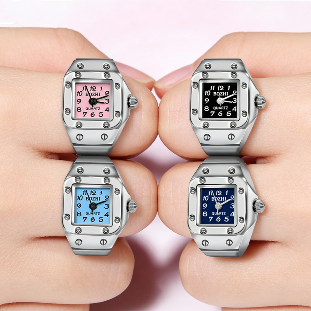 ساعة إصبع مبتكرة بتصميم مربع،  - مراجعة Mystery Jewelry Jar Watches وسعره