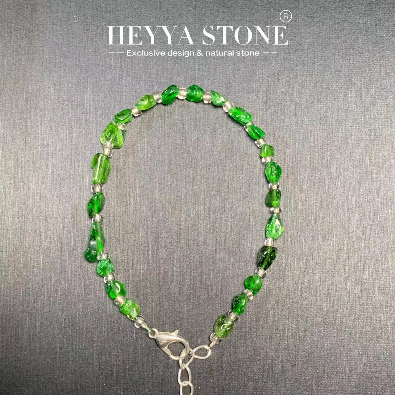 HEYYA حجر الديوبسيد الطبيعي سو - مراجعة Gemstone Bracelet Healing وسعره