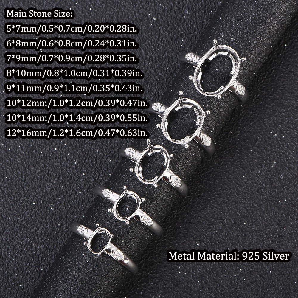 5x7-12x16 مللي متر خاتم فارغ 9 - مراجعة Sterling Silver Ring وسعره