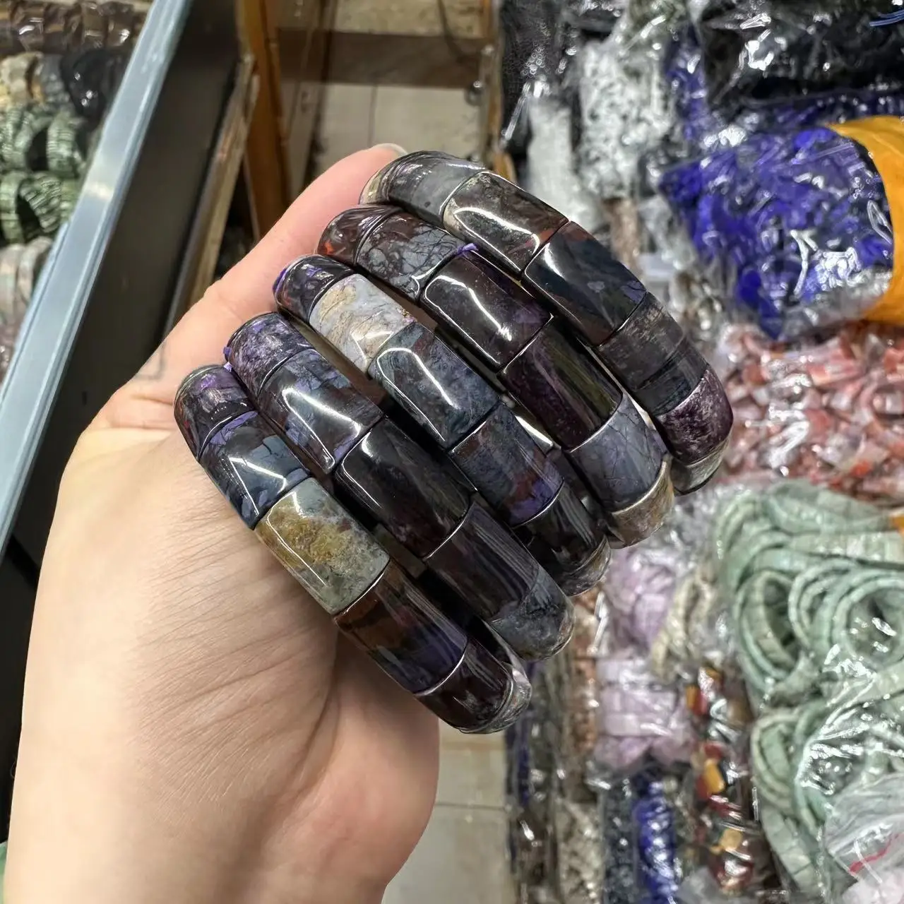 AAA الطبيعية Sugilite سوار 10* - مراجعة Gemstone Bracelet Healing وسعره